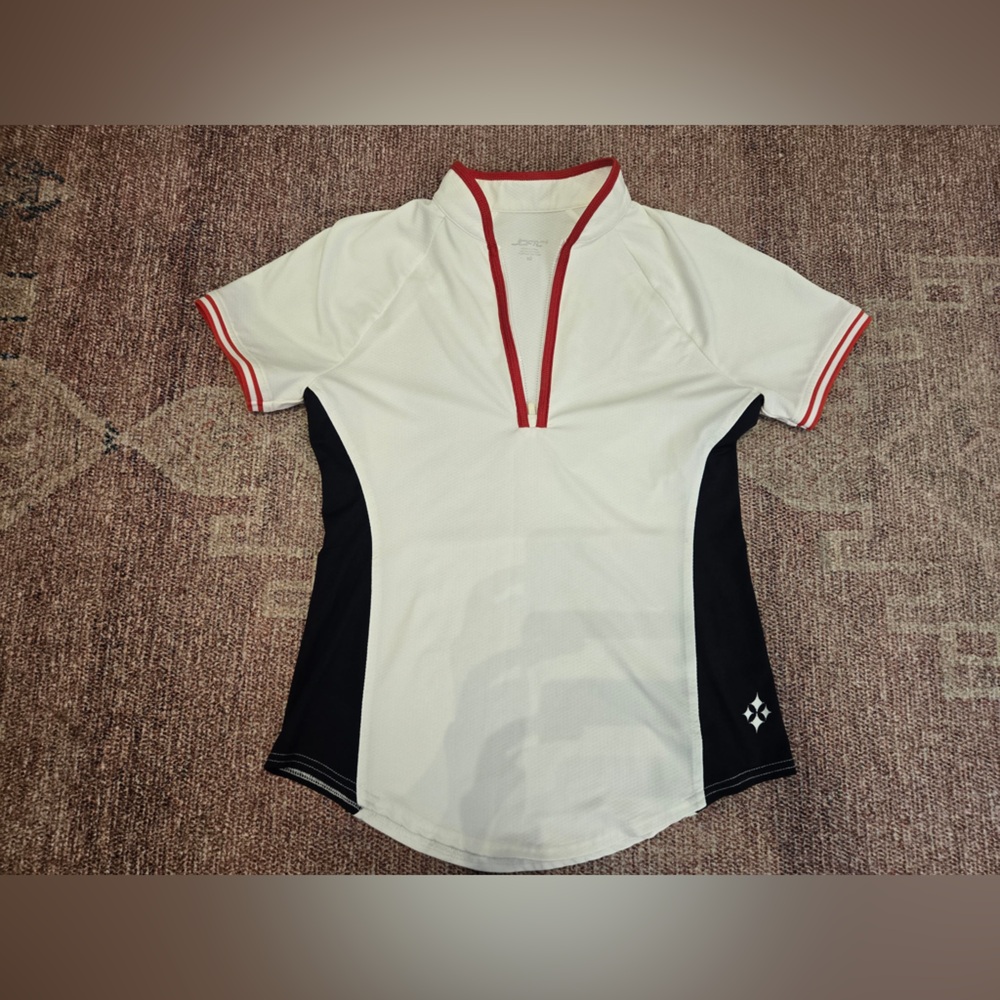 JoFit golf active shirt 1/4 zip color block top size xs like new